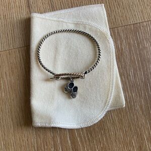 Silver Twisted Bracelet with Shoe Charms